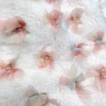 Polyester Knit Embroidered Bowknot Synthetic Faux Fur Fabric